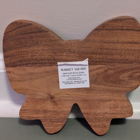 Bow Wood Trinket Dish - Picture 2 of 2